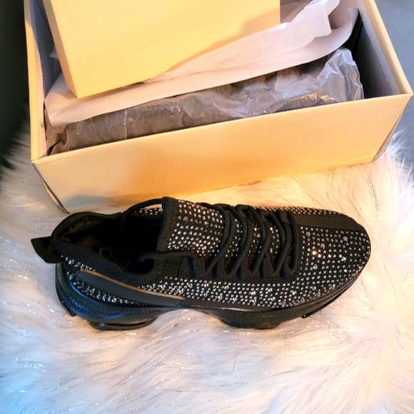 New Yoki Black Studded Sneakers - Picture 8 of 8
